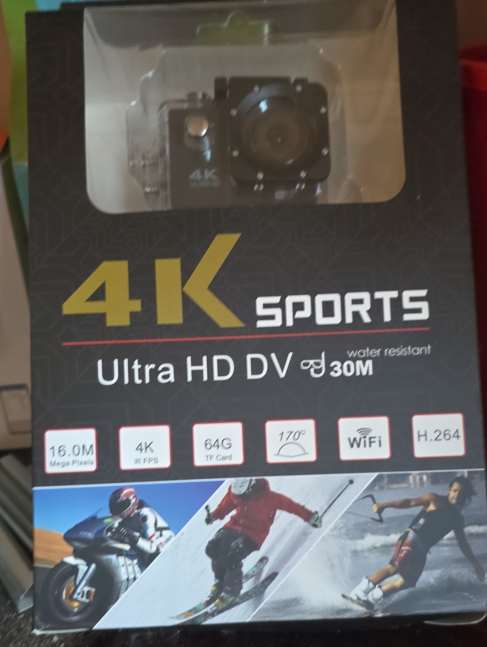4K Sports Ultra HD Action Camera - Black